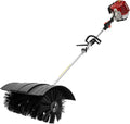 Outdoor Hand Held Gas Power Broom 52cc Gasoline Power Broom Walk Behind Sweeper Cleaning Driveway Tools High Performance Cleaner 2.3HP 1.8M (US Stock)