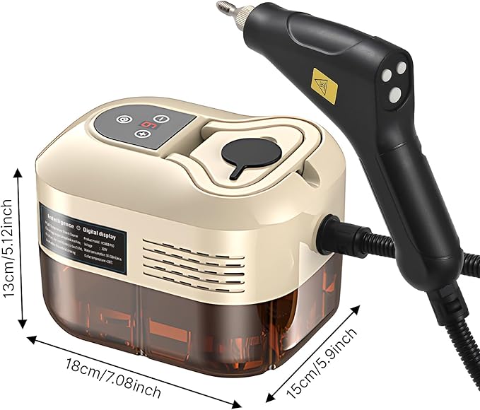 Decdeal Handheld Steam Cleaner with 6pcs Accessories Touch Screen 6 Levels Adjustable 105℃/221℉ Deep Cleaning Steamer with Portable Handle 1200ml/40.5oz Water Tank