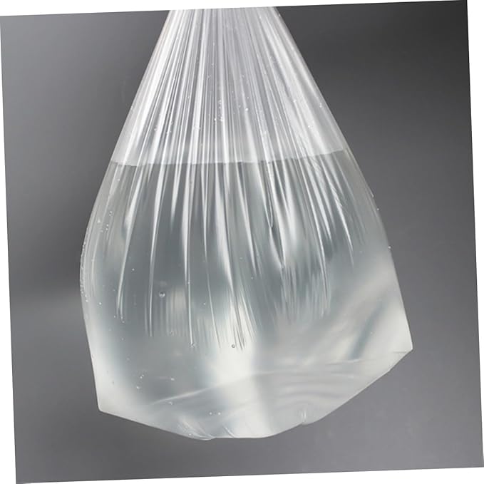 HOMSFOU 6 Rolls Thickened Small Plastic Trash Bags for Home Bathroom Wastebasket Liners 45x50cm Flat Mouth Disposable Garbage Bags with Breakpoints