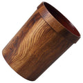 COHEALI Vintage Retro Trash Bucket 22X28Cm Imitated Solid Wood Wastebasket for Living Room Bedroom Home Storage
