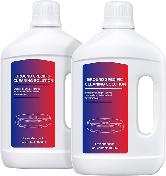 Lavender Floor Cleaning Solution 1L Compatible with Dreame Wet &amp Dry Vacuum and Robot Residue &amp Streak FreeSuitable for All Robot Vacuum Cleaners and Wireless Wet Dry Dual-Use Vacuum Cleaner