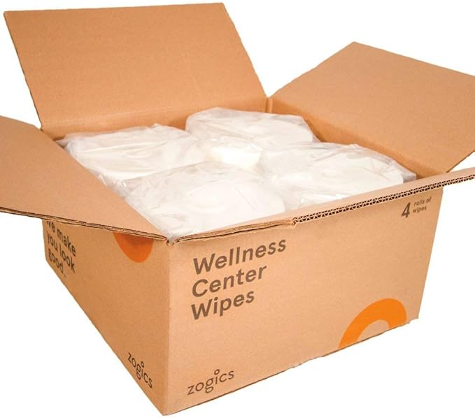 Zogics Wellness Center Cleaning Wipes – Gym Equipment Wipes for Cleaning Surfaces and Equipment Durable and Safe Pre-Saturated (4600 Count 4 Rolls of 1150)