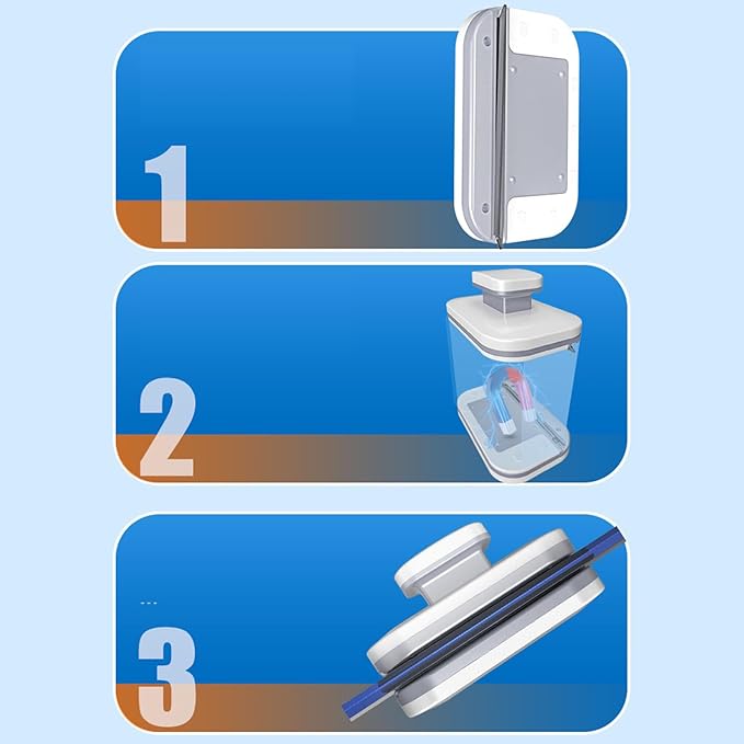 Double Sided Magnetic Window Cleaner Efficient Cleaning Brush for High Rise Building Windows