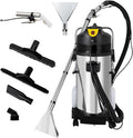 40L/11Gal Commercial Carpet Cleaning Machine 2 in 1 Carpet Extractor for Car Detailing Commercial Stainless Steel Carpet Shampooer (Shipped in 2 Parcel)