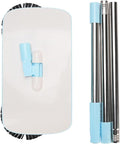 Household Hand Push Sweeper Multi Purpose Mop Broom Dustpan Blue Pink Manual Floor Cleaning Tool for Home Household Hand Push Sweeper (Blue)