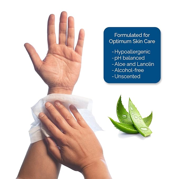 TenderProtect® Original XL Premium Adult Wipes (600 Ct) Extra-Large 9x12 Wet Wipes with Aloe Wash Cloths for Babies &amp Elderly Incontinence Hands &amp Body Cleaning