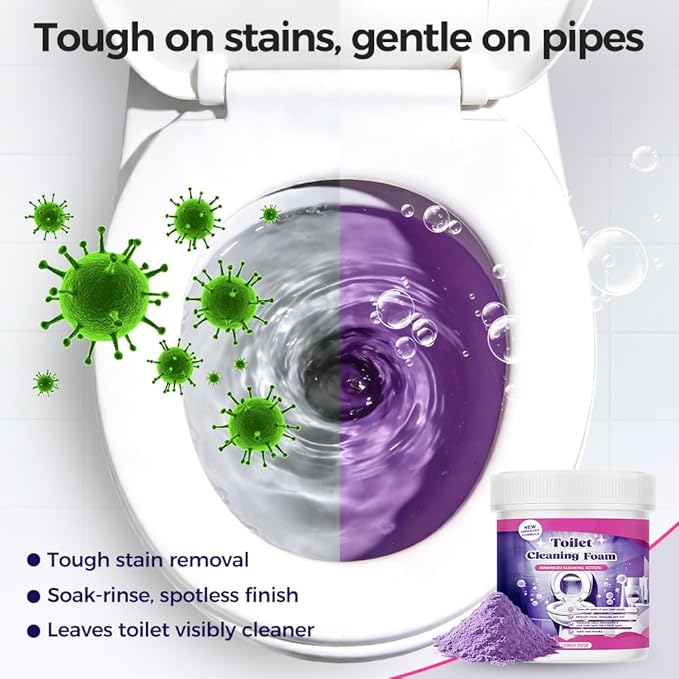 2026 Upgrade Toilet Bowl Cleaner Toilet Cleaning Foam Power Foaming Toilets Clean Clean Foam Cleaner Touch Free Foaming Powder – Bathroom Cleaning Powder (1PCS)