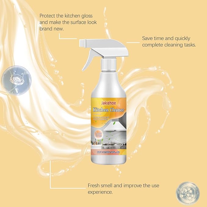 Kitchen Grease Cleaner Effective Stain Remover For Marble Stainless Steel Cabinets &amp Glass(3PCS)