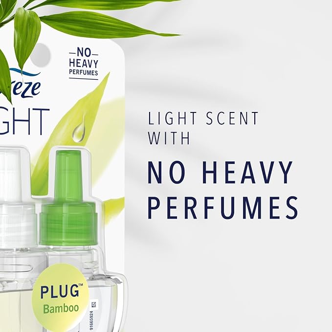 Febreze LIGHT Fade Defy Plug Air Freshener - Bamboo - (3) of 0.87 fl oz Refills