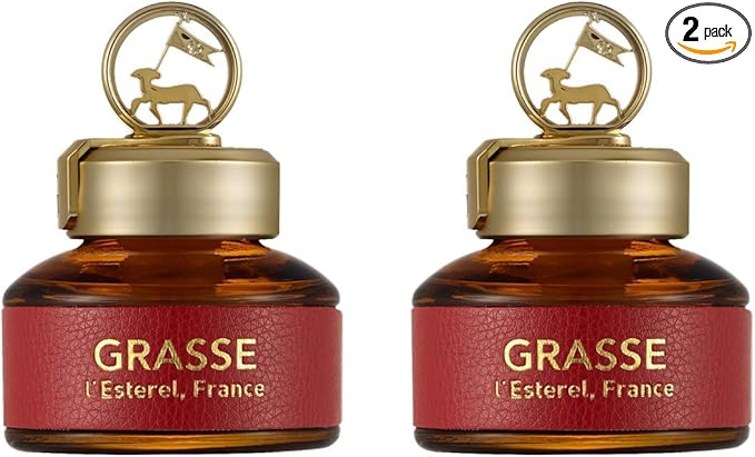 Bullsone Grasse L'esterel Natural Car Air Fresheners Luxury Car Perfume - Bulgarian Rose Scent (2 Pack)