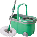 Mop - Rotary Hand-Free Wet and Dry Stainless Steel Tow Barrel Rotating Water Drive