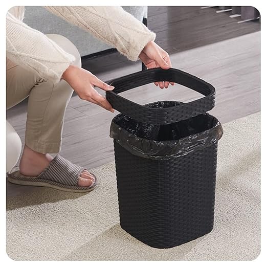 Zerodeko Trash Can Nordic Style Plastic Waste Basket for Bathroom Office Kitchen Large Capacity Simple Design for Organizing and Decluttering Spaces