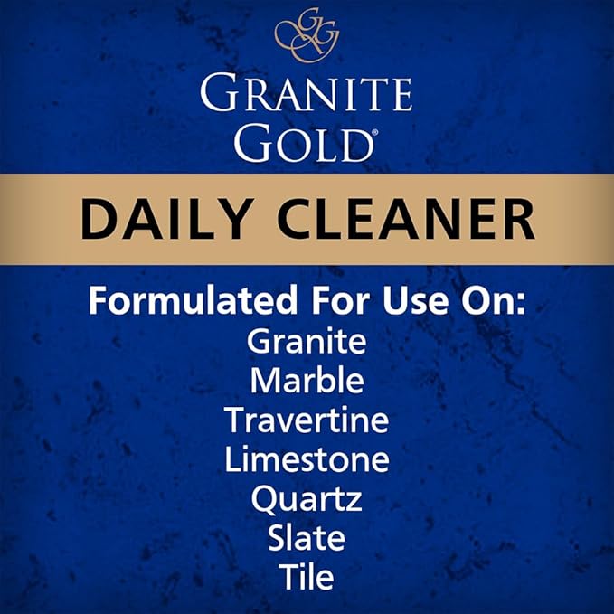 Granite Gold Daily Cleaner Spray 3-Pack with Sealer Spray 1-Pack for Granite Marble Travertine Quartz Natural Stone
