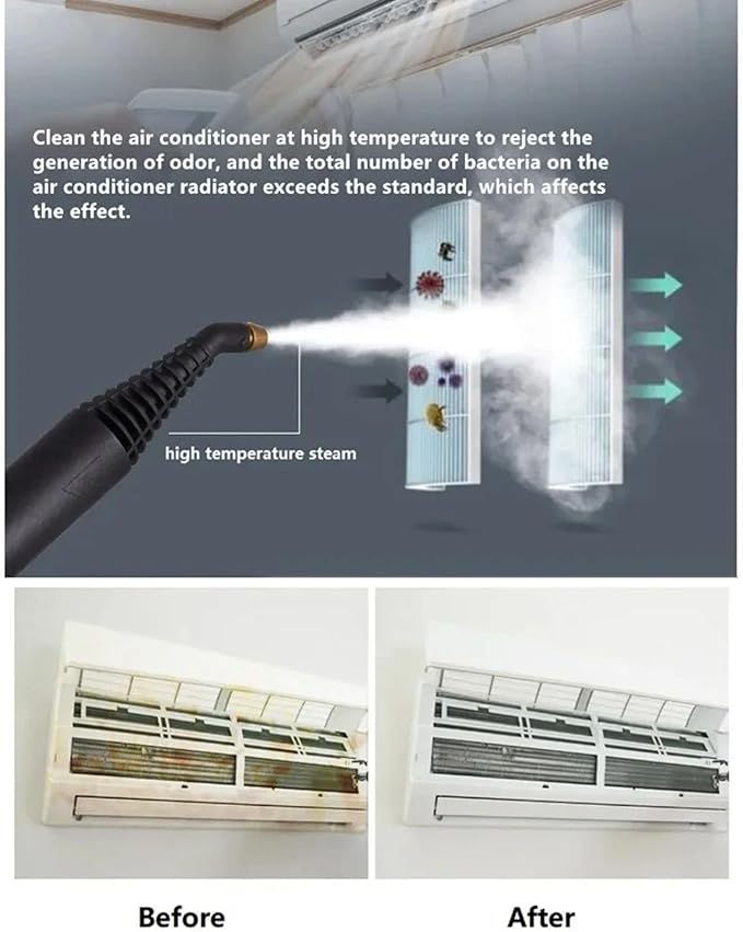 Household Electric Steam Cleaner 2600W Portable Handheld Steamer Car Kitchen Brush Cleaning Machine