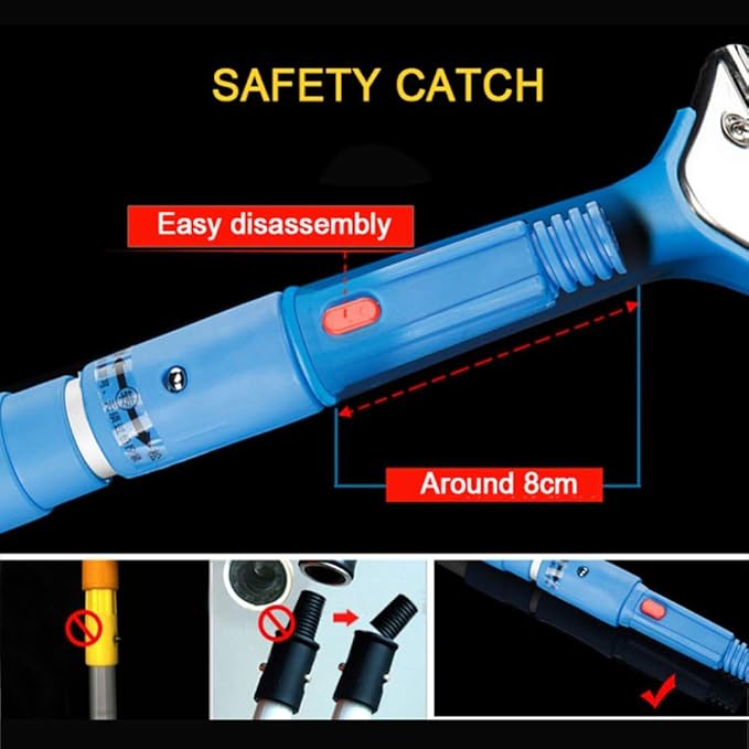 Telescopic Window Cleaner Bar Scraper Window Glass Wall Photovoltaic Panel Cleaning Pole Extendable Cleaner for Trucks Campers Caravan Buses Windows Solar Panels Washing/5M/16.4Ft