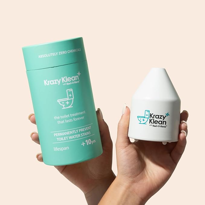 Krazy Klean Pro Toilet Cleaner Household Cleaning Solution Natural Long Lasting Toilet Cleaner for Hard Water Stains &amp Rings Chemical Free Bathroom Cleaning Product Drop In Tank System 1 Coun