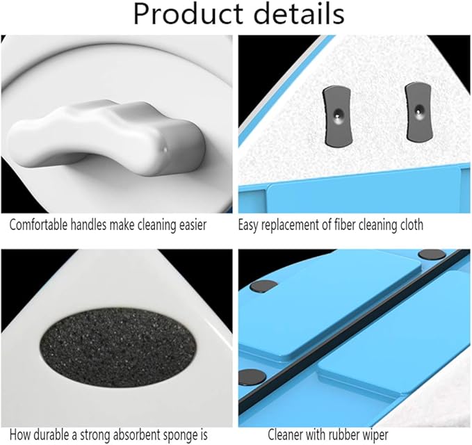 Window Cleaner Wipers Double-Side Magnetic Glass Cleaner Plastic Household Cleaner Wiper Window Glass Surface Wiper Brush Green5~12mm