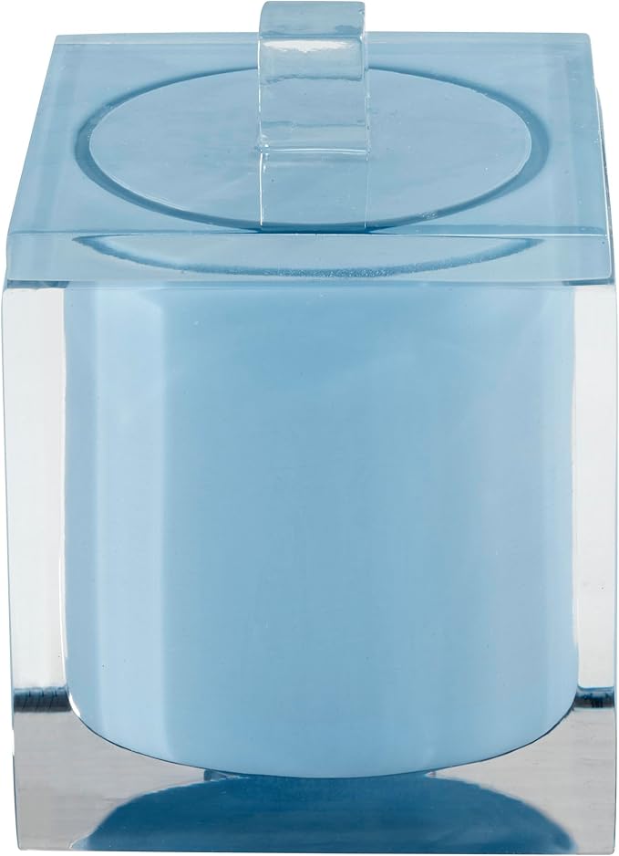 Izod - Covered Jar Multipurpose Countertop Accessories Durable Resin Organizer Dorm Room Essentials Sleek Modern Home Decor (Marina Collection Blue)