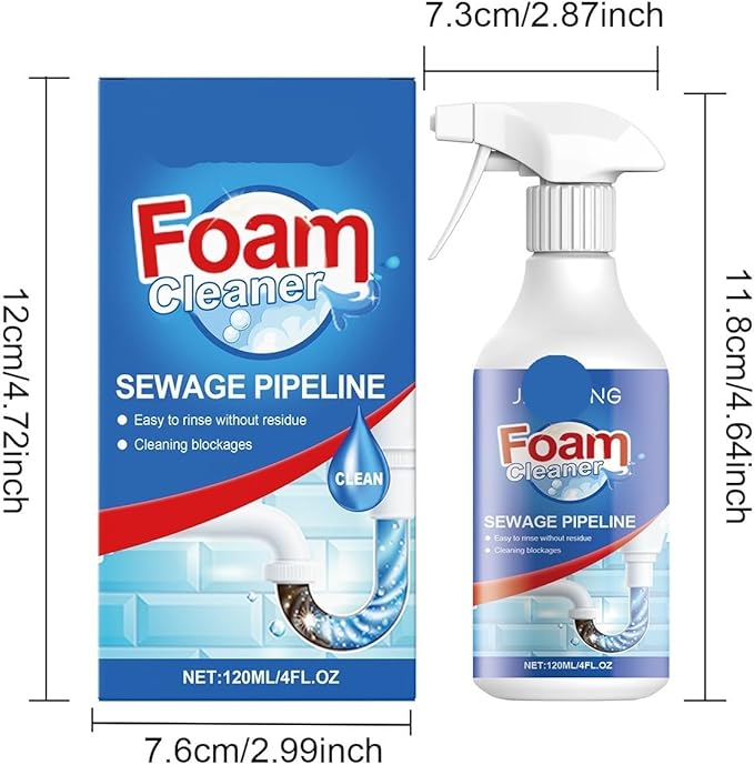 Drain Cleaner Foam - Professional Drain Unclogger for Kitchen Bathroom &amp Toilet - Dissolves Grease Hair &amp Soap Scum - Safe for Pipes(3PCS)