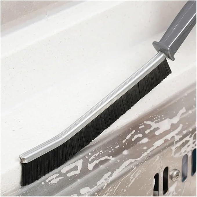 Kitchen Toilet Tile Joints Dead Angle Hard Bristle Cleaner Brushes for Shower Floor Line Durable Grout Gap Cleaning Brush(Black- 3PC)