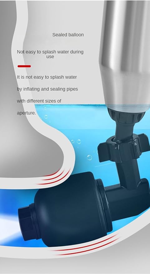 Generic Toilet Pressure Remover High Pressure Toilet Unblock Shot Toilet Pipe High Pressure Air Drain Clog Remover Plumbing Tool Applicable To Clogged Pipe (blue)