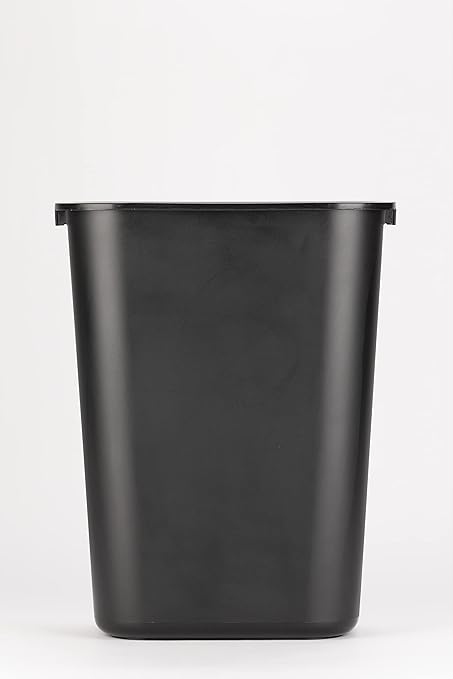 Carlisle FoodService Products 34294103 Plastic Deskside Wastebasket 41 Quart Black