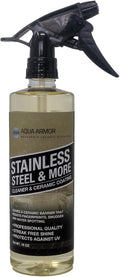 Stainless Steel and More - Stainless Steel Cleaner and Polish with Si02 Ceramic sealer to resist fingerprints smudges and water spots