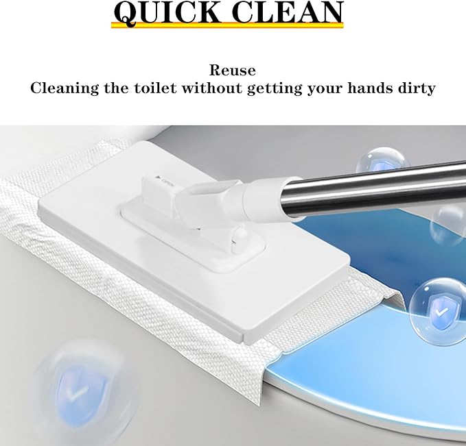 39 Fregona Antipolvo Desechable Mopa Con Paño Desechable Fregona Antipolvo Desechable Con 4 Paños Reutilizables Flat with Disposable Pads Dust with Handle Multi Surface Floor Mopping (2Set)