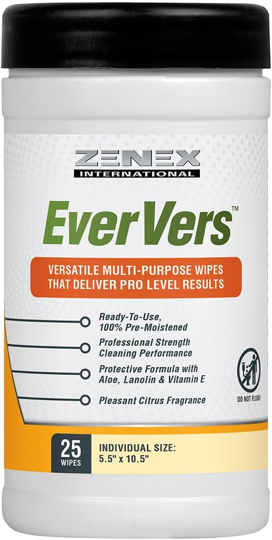 Magic EverVers Heavy Duty Cleaning Wipes - Single Sided Hand &amp Surface Towels | Powerful Moisturizers to Prevent Dry Hands | Waterless | Removes Grease Oil Dirt &amp more (3 Pack | 75 Sheets T