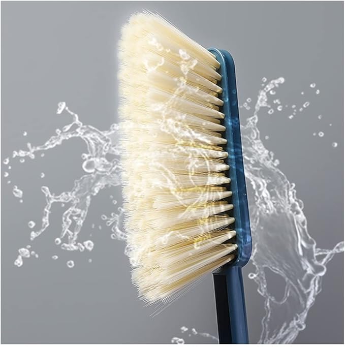 Bed Brush Soft Cleaning Brush Hand Broom Reusable Cleaning Tools Counter Duster Dusting Brush for Home Cleaning Long Handle(Pink)