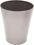 Kenney KN80003 Storage Made Simple 1.3 Gallon (5.5 Liter) Small Open Top Rust-Resistant Metal Waste Basket/Trash Can/Garbage Can for Bathroom Bedroom Home Office Laundry Room or Dorms Pewter