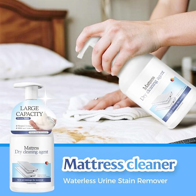 Mattress Cleaner and Stain Remover Spray Powerful Mattress Stain Remover for Bed Couch Carpet &amp Upholstery Gentle Yellow Stain Cleaner &amp Spot Treatment for Fabric 3pcs