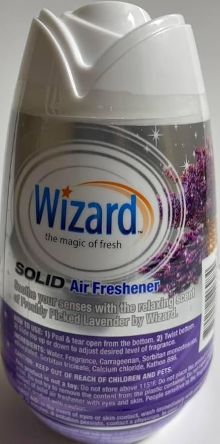 Wizard The Magic of Fresh gel Air Freshener solid air freshener 7.8 oz freshly picked lavender (Pack of 12)