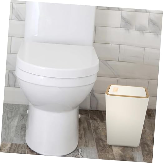 Garbage Can for Bedroom Kitchen Trash Bin Plastic Wastebasket Pp Material Trash Can Multi-Scene Use Waste Basket for Family