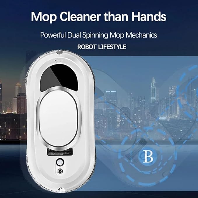 Window Cleaner Robot Smart Cleaning Robot with 2800Pa Strong Suction Glass Vacuum Robot with Remote Control for Indoor/Outdoor Windows Mirror