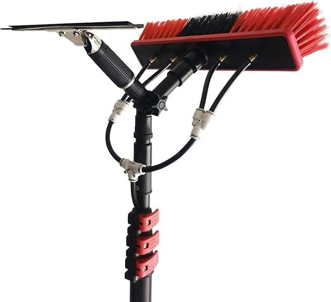 Water Fed Window Cleaning Pole Window Cleaning Pole Water Fed Pole Kit Cleaning Tool for Window Glass Solar Pane (Size : 24FT/7.2M)