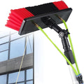 Photovoltaic Solar Panels and Window Cleaning Pole Window Cleaner Kit Water/Hose Fed Pole Window Cleaning Brush Equipment 30cm Brush Head10m/33ft