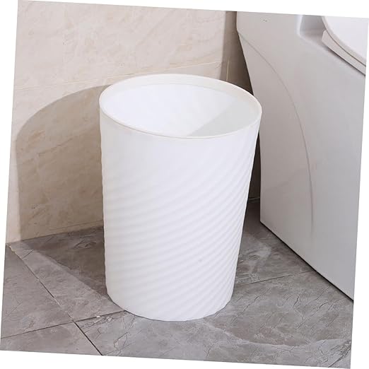 Modern Small Office Trash Can Plastic Dust Bin with Bag Ring for Bathroom Bedroom Kitchen Versatile Use Wastebasket for Home and Office Compact Design for Everyday Waste Management