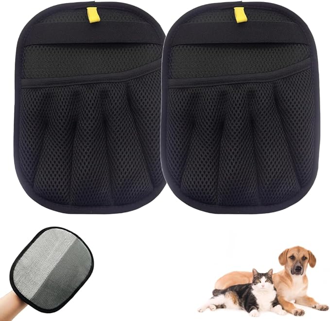 2PCS Pet Hair Removal Glove for Cats Dogs2025 Electrostatic Pet Hair Remover Grooming Removal Gloves for Pets HairHair Remover Gloves for Couch Clothes Carpet Bed Furniture Pet Grooming (2 Pack)