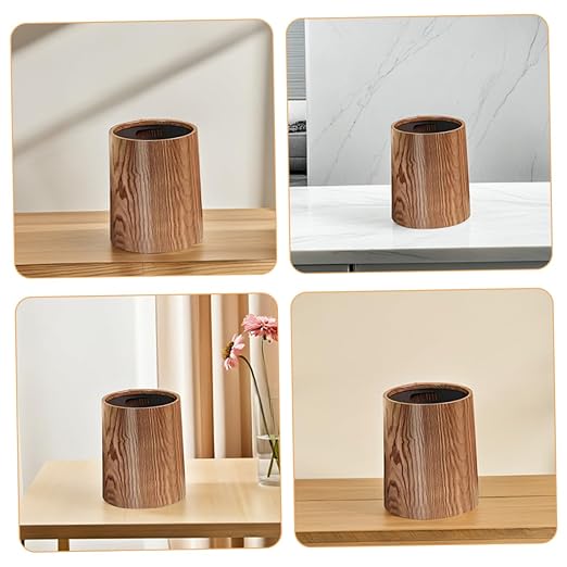 Bathroom Trash Can Wastebasket Rustic Design Large Capacity Counter Trash Can Plastic Construction Suitable for Kitchen Office Bathroom