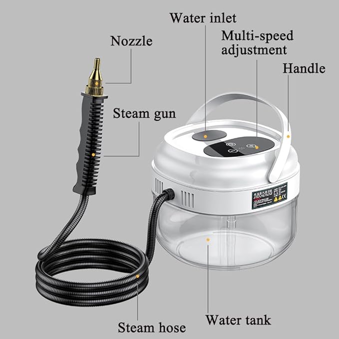 2500W Steam Cleaner Handheld Steam Cleaner Multifunctional Mini Steam Machine for Home Use Electric Steam Cleaner for Car Cleaning Suitable for Kitchen Car Furniture Floor