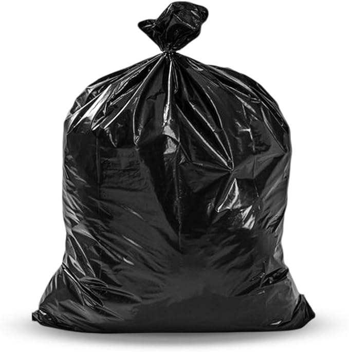 Veska 33 Gallon Trash Bags (Huge 100 Bags w/Ties) Large Black Garbage Bags 30 Gallon 32 Gallon 35 Gallon Trash Can Liners