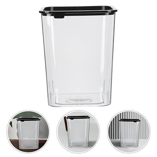 Square Wastebasket 15L Plastic Garbage Can for Bedroom Bathroom Office Lightweight Trash Bin for Home Storage and Organization