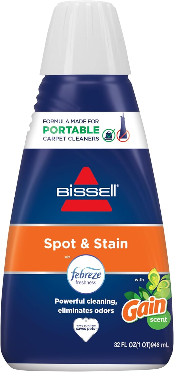 Bissell® Spot &amp Stain with Febreze + Gain Original Scent Formula for Little Green DevicesPortable Carpet Cleaners (3968)(Pack of 2)