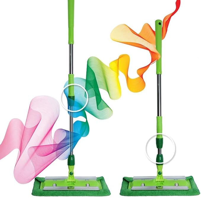 Microfiber Hardwood Floor Mop with Extension Handle AndReusable Flat Mop Pads for Wet or Dry Floor Cleaning