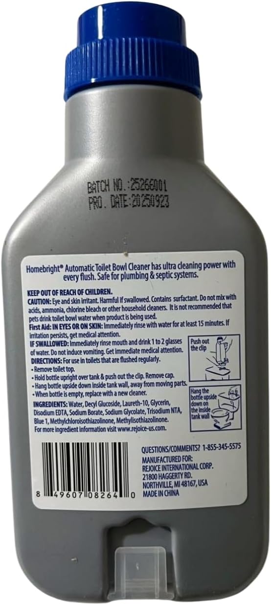 Ultra Automatic Toilet Bowl Cleaner Fights Hard Water and Stain Buildup Cleans with Every Flush Lasts Up to 200 Flushes 10 fl oz