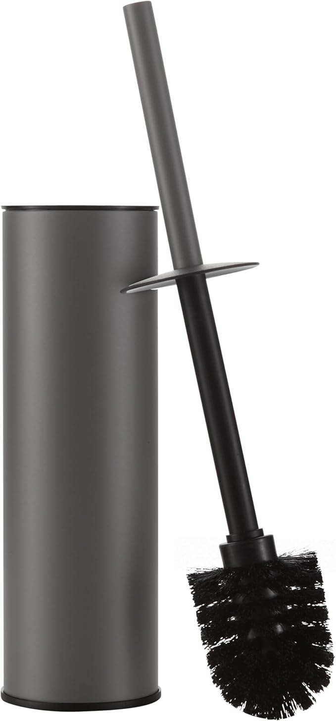 BGL Gunmetal Grey Toilet Brush and HolderStainless Steel Toilet Brushes for Bathroom with Holder