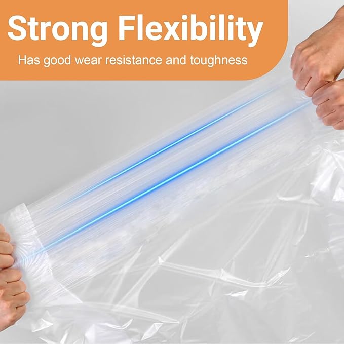 30-33 Gallon 1.2 Mil Heavy Duty Trash Bags 60 Count with 4 Innovative Flap Ties | Compatible with Rubbermaid Brute &amp Winco &amp Behrens 30-33 Gallon Round Trash Can Black 30 Count &amp Clear 30