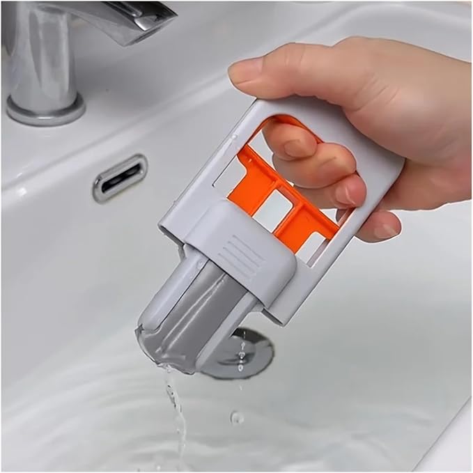 Multifunctional Mini Mop Telescopic Handle Wet And Dry Dual Use Cleaning Tool For Kitchen Living Room Bathroom Car Glass(White-1PC)