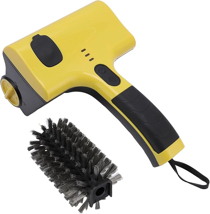 Heayzoki Electric Grill Clean Brush Cordless Power Grill Cleaner with 2600mAh Battery 250ml WaterTank Adjustable Speed Interchangeable Brush Heads for Outdoor